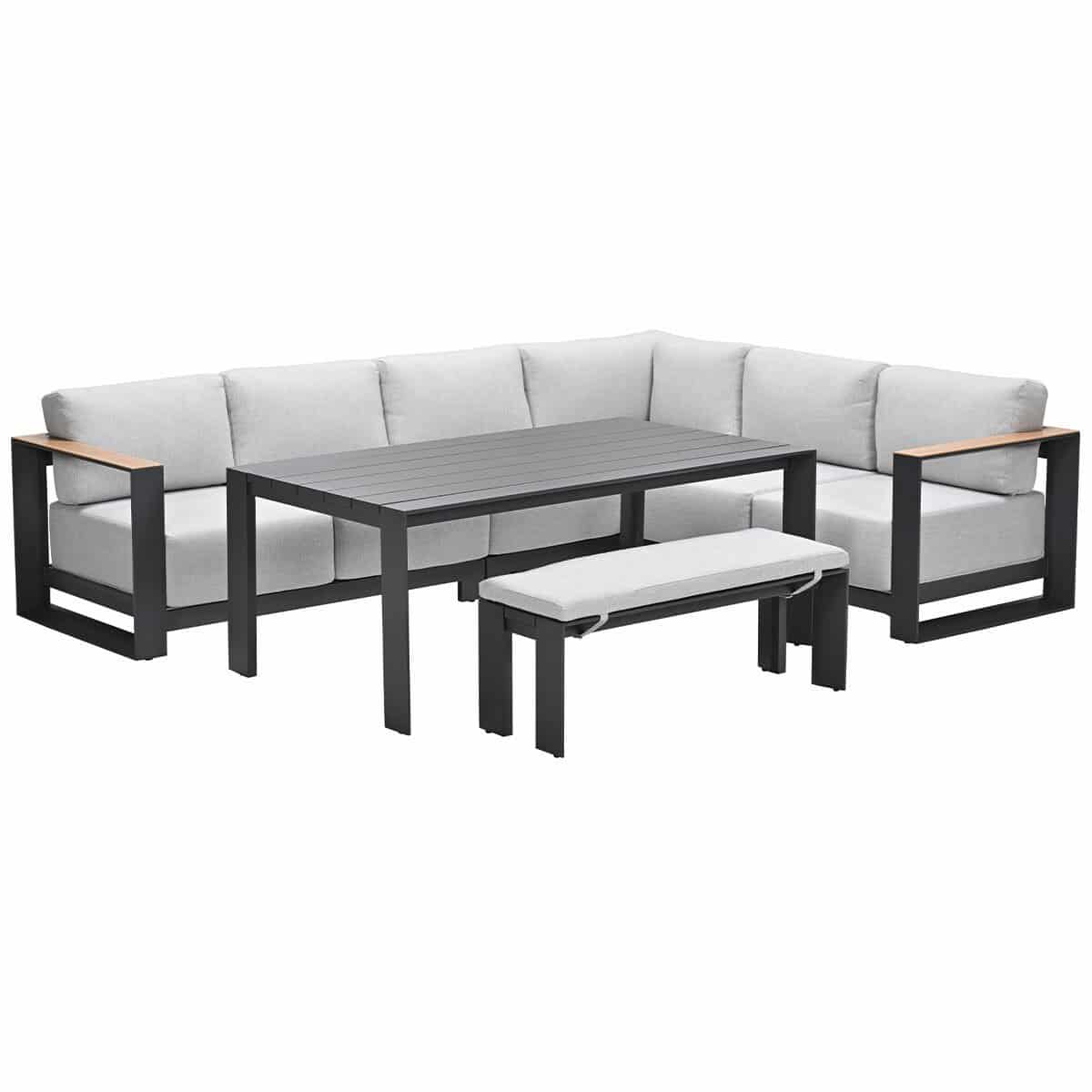 garden impressions malakka lounge dining set 6 delig valley sand