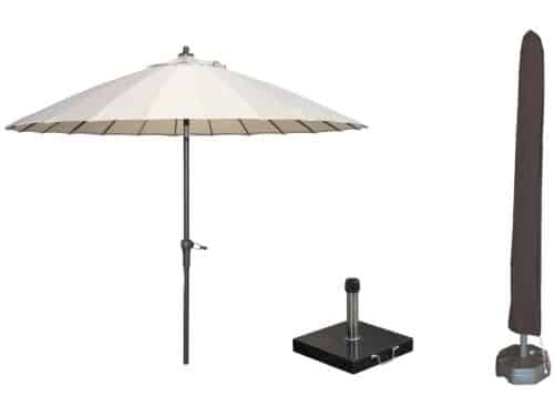 Garden Impressions Manilla parasolset ecru met voet 30 kg en