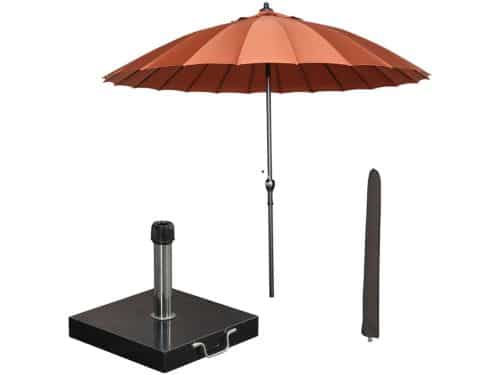 Garden Impressions Manilla stokparasol Ø250 cm - koper incl parasolhoes