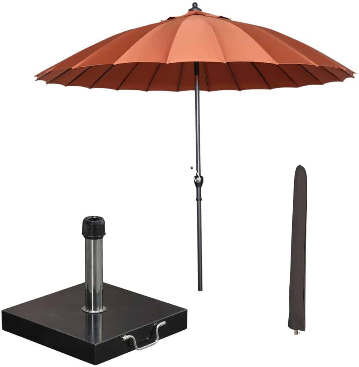 garden impressions manilla stokparasol Ø250 cm koper incl parasolhoes