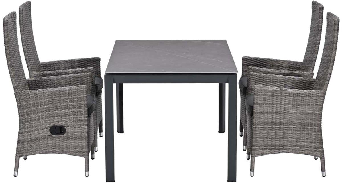 garden impressions nice tuinset 5 delig skala tuintafel 160×90 cm