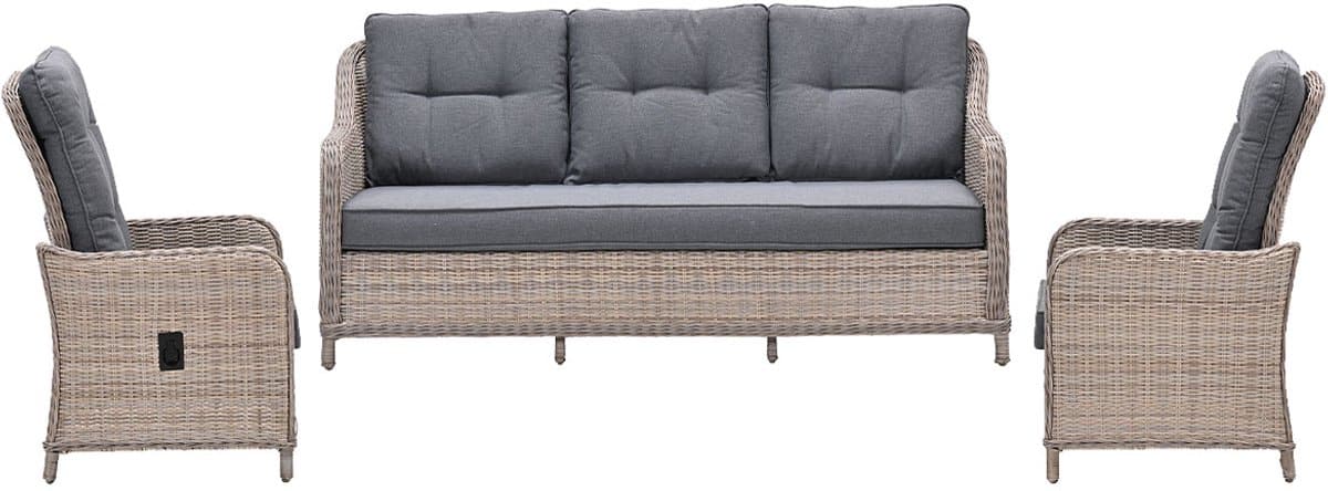 garden impressions nova loungeset 3 delig verstelbaar vintage willow