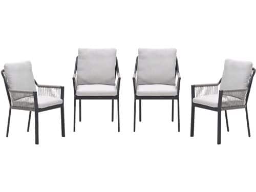 Garden Impressions Raxa tuinstoelen set van 4 - carbon black