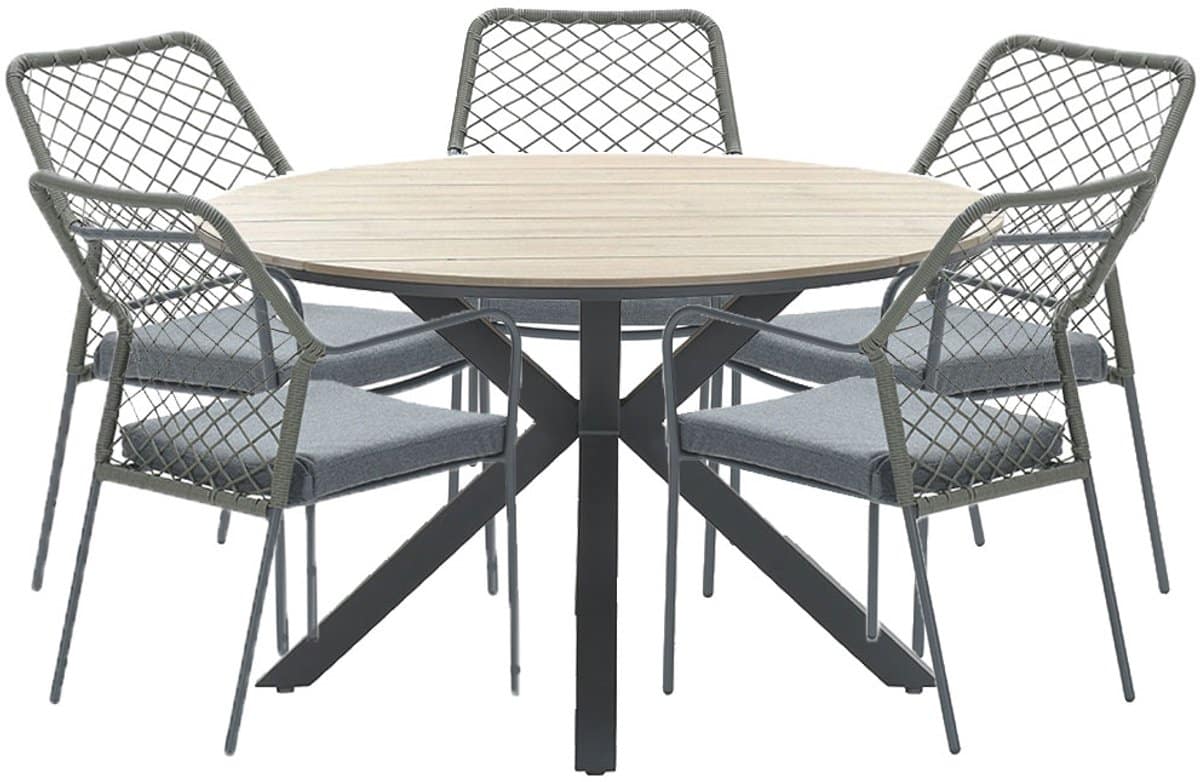 garden impressions ross tuinset 6 delig mosgroen tulli tuintafel Ø148×75