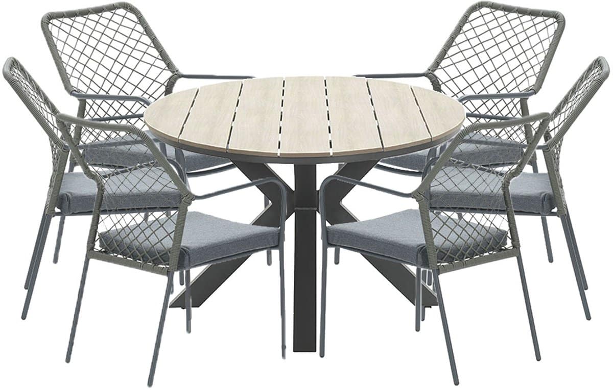 garden impressions ross tuinset 7 delig mosgroen tulli tuintafel ovaal