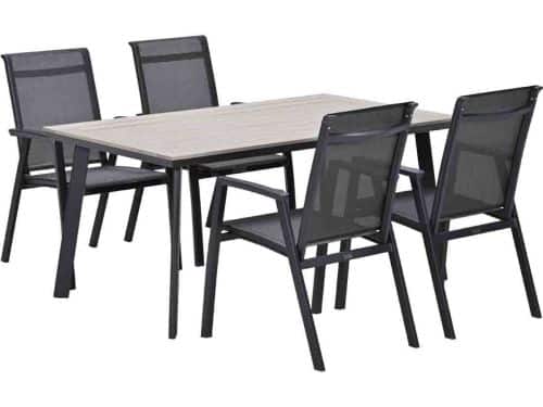 Garden Impressions Santana tuinset 5-delig - Penedo tuintafel 160x90 cm