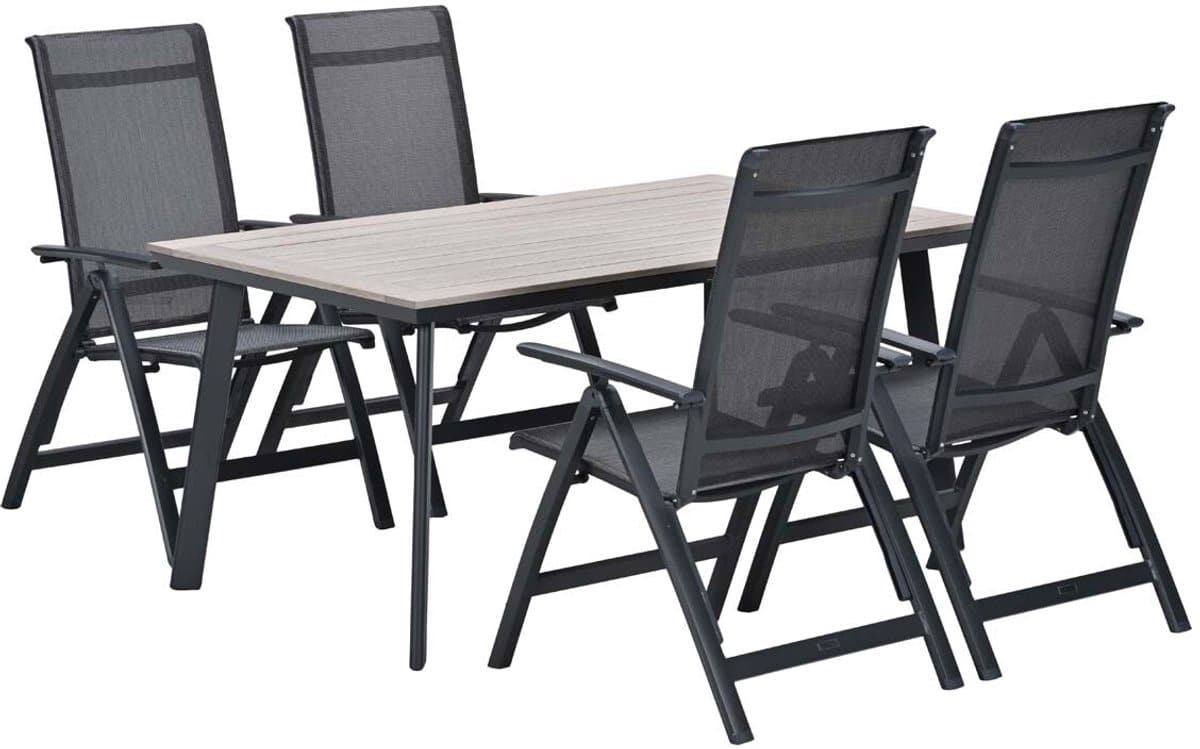 garden impressions santana tuinset 5 delig verstelbaar penedo tuintafel 160×90