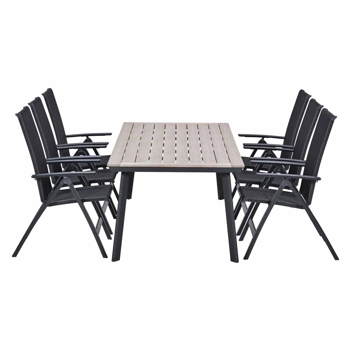garden impressions santana tuinset 7 delig verstelbaar penedo tuintafel 230×100