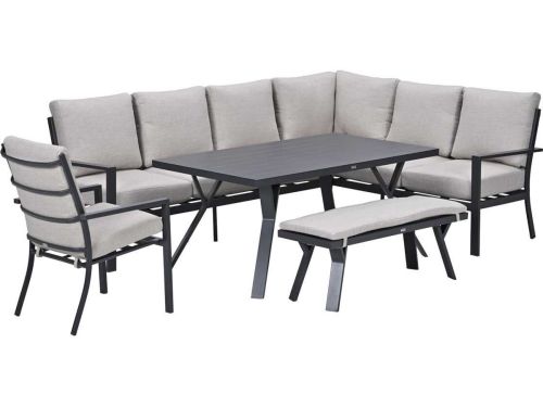 Garden Impressions Senja lounge dining set 5-delig rechts - sandstone