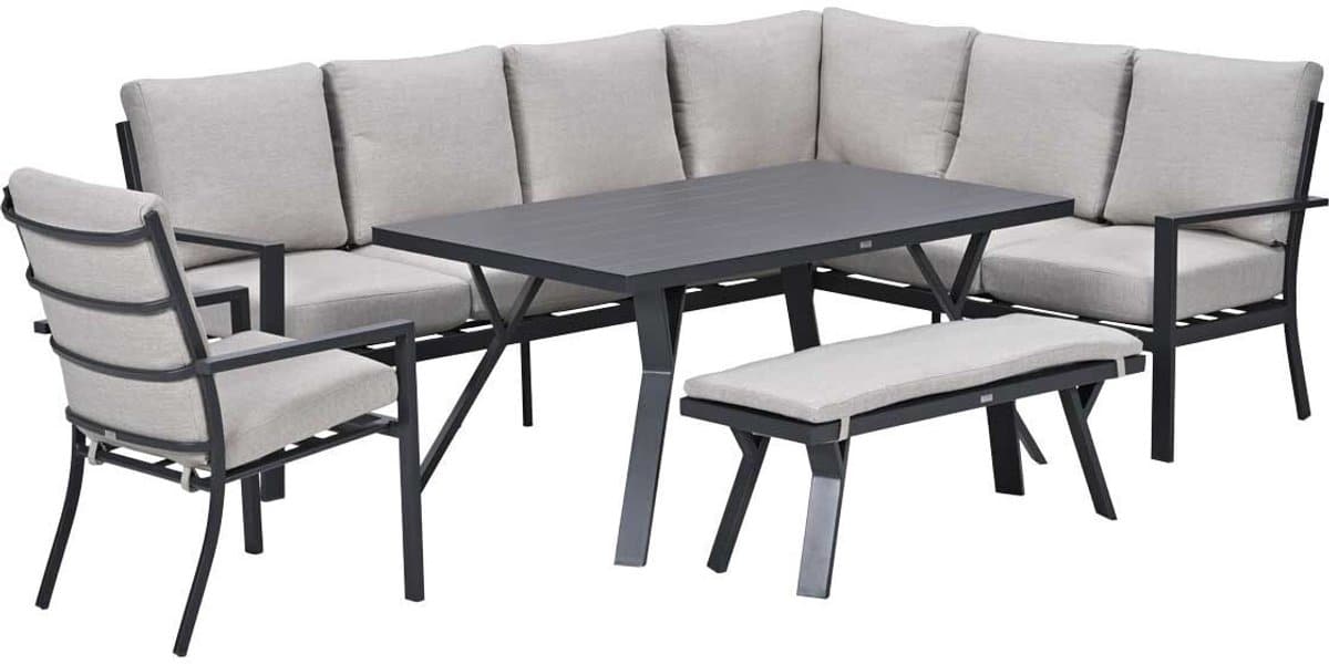garden impressions senja lounge dining set 5 delig rechts sandstone