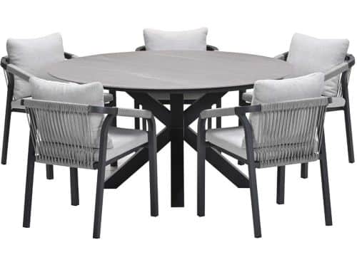 Garden Impressions Tarera tuinset 6-delig - Duuk tuintafel Ø150 cm