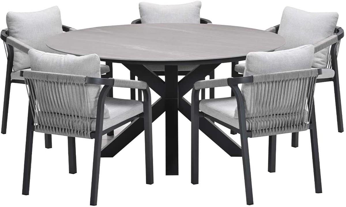 garden impressions tarera tuinset 6 delig duuk tuintafel Ø150 cm