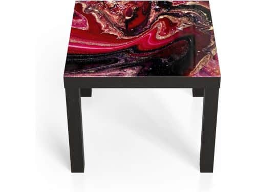 Glazen bijzettafel - Salontafel vierkant - Woonkamer meubel - 3D