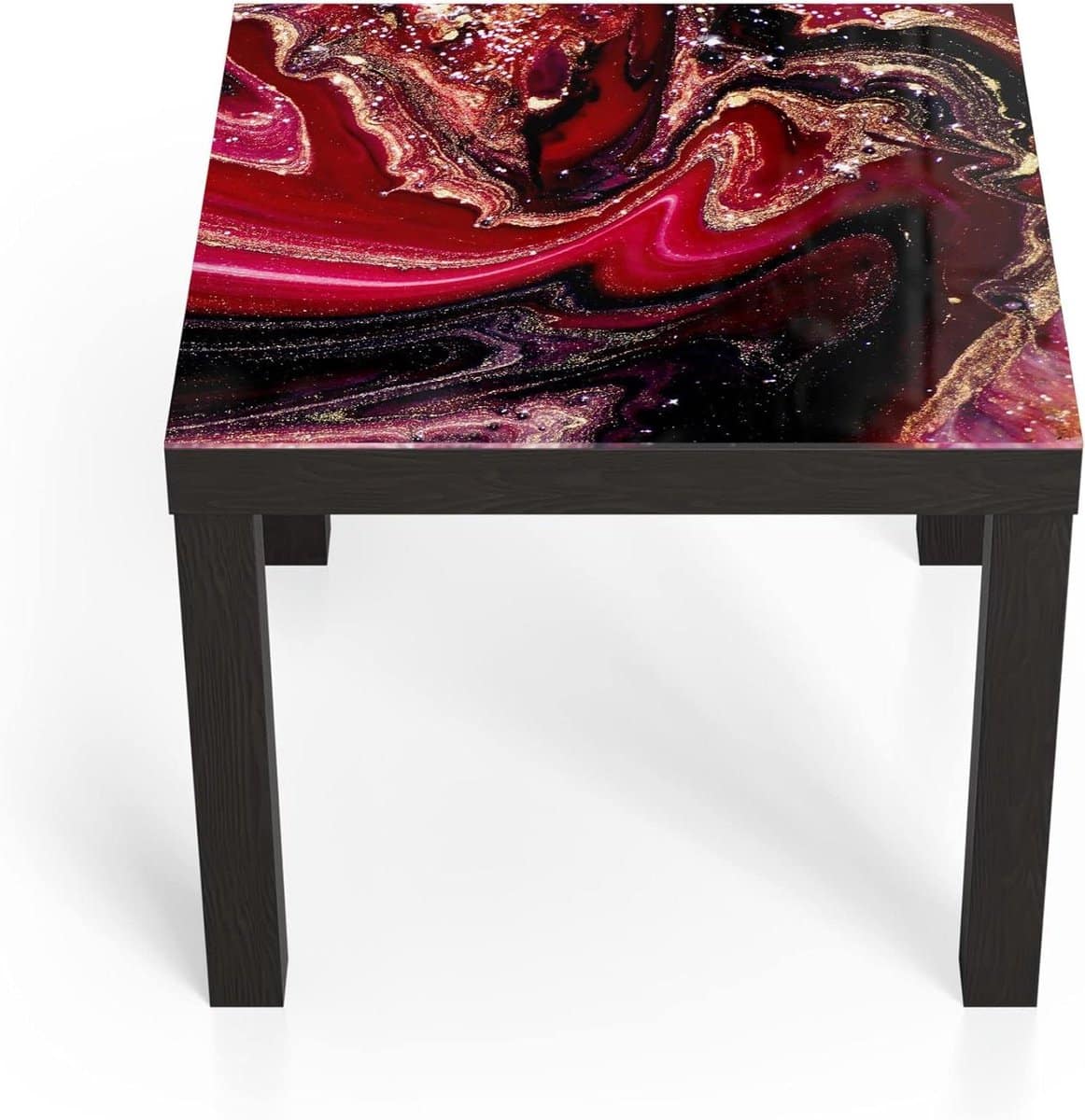 glazen bijzettafel salontafel vierkant woonkamer meubel 3d