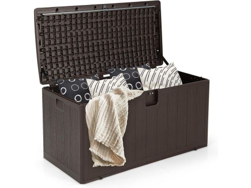 GOPLUS Opbergdoos, 400 liter, grote terrasstoel, containerbox, weerbestendig
