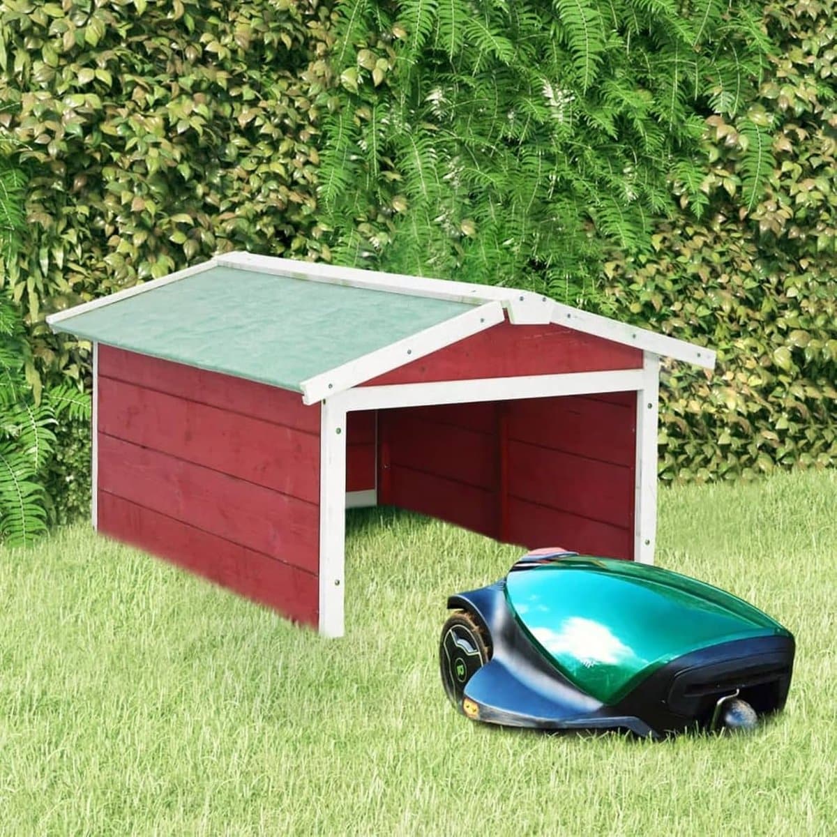 grasmaaier garage opbergbox tuin bescherming gazonmaaier weerbestendig
