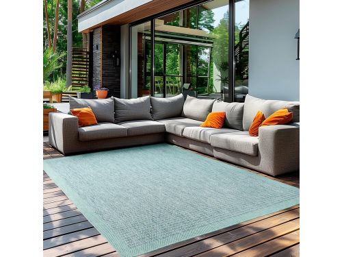 Groot Rechthoekig Buiten- & Terrastapijt 240x340 cm - Weerbestendig Blauw