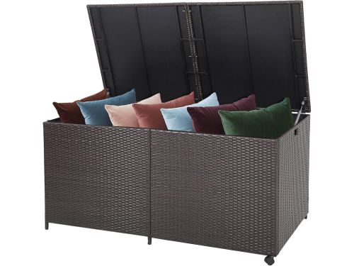 Grote Opbergbox Tuin 662L - Waterdicht Poly Rotan Kussenbox met