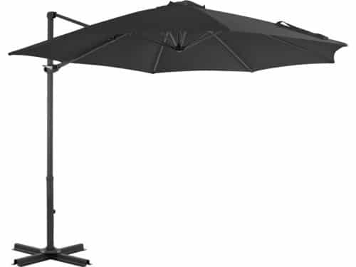 Grote Zweefparasol 300 cm met Aluminium Paal en Kantelbare Kop