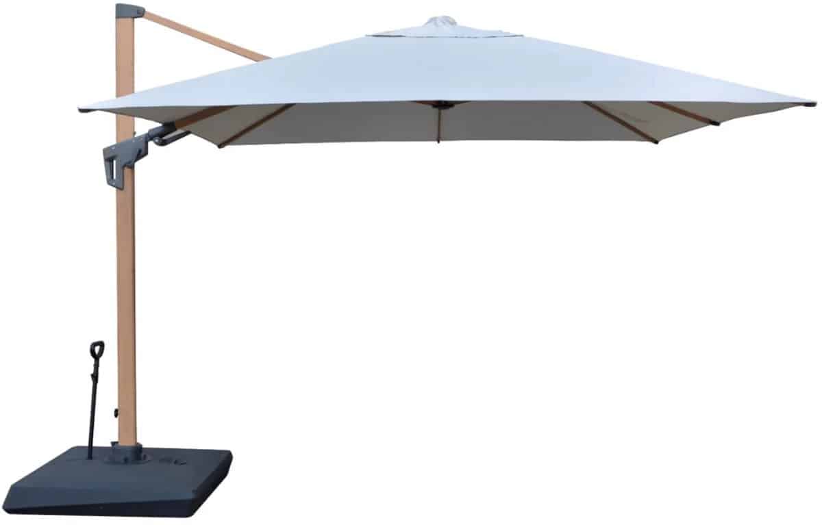 hamilton bay zweefparasol set levanto premium t2 champagne