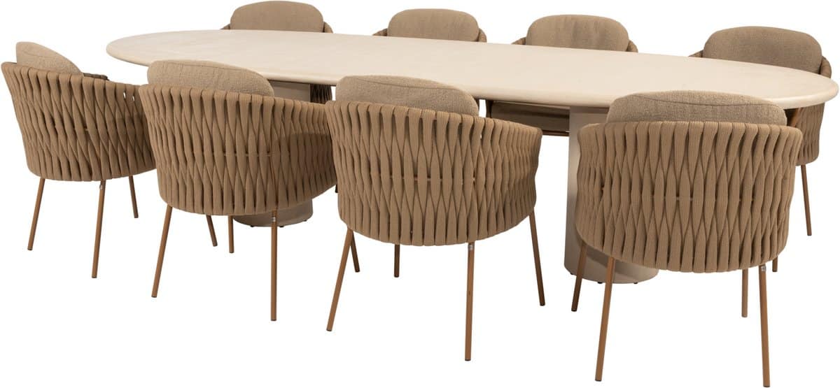 hampton molina dining tuinset 300x110xh75 cm 9 delig mortex amber