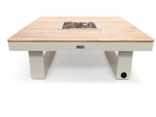 Happy Cocooning Horizon 95 - Design Gasvuurtafel Vierkant - Acaciahout