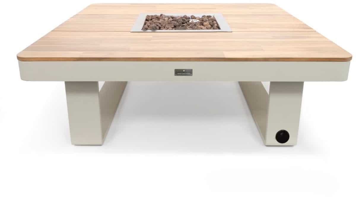 happy cocooning horizon 95 design gasvuurtafel vierkant acaciahout