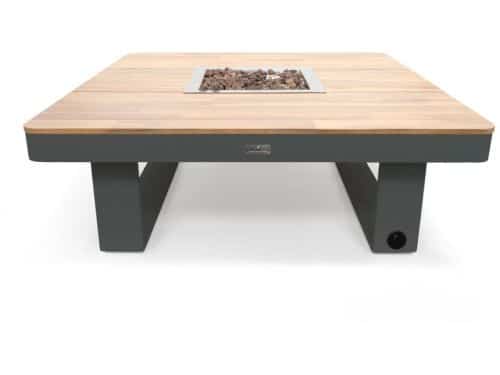 Happy Cocooning Horizon 95 - Design Gasvuurtafel Vierkant - Acaciahout