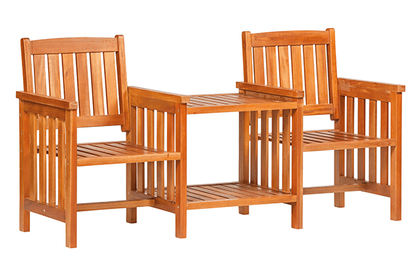 hardhouten loveseat standaard