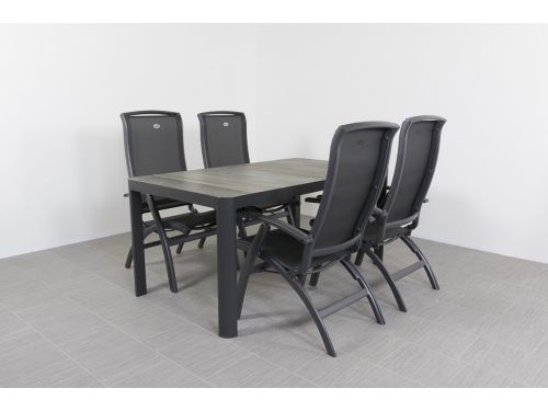 Hartman Da Vinci alu/Queens 160 cm. tuinset - 5-delig verstelbaar