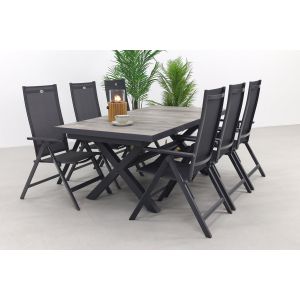 Hartman Napoli/Ottowa 205-265x100 cm. - 7-delige verstelbare tuinset