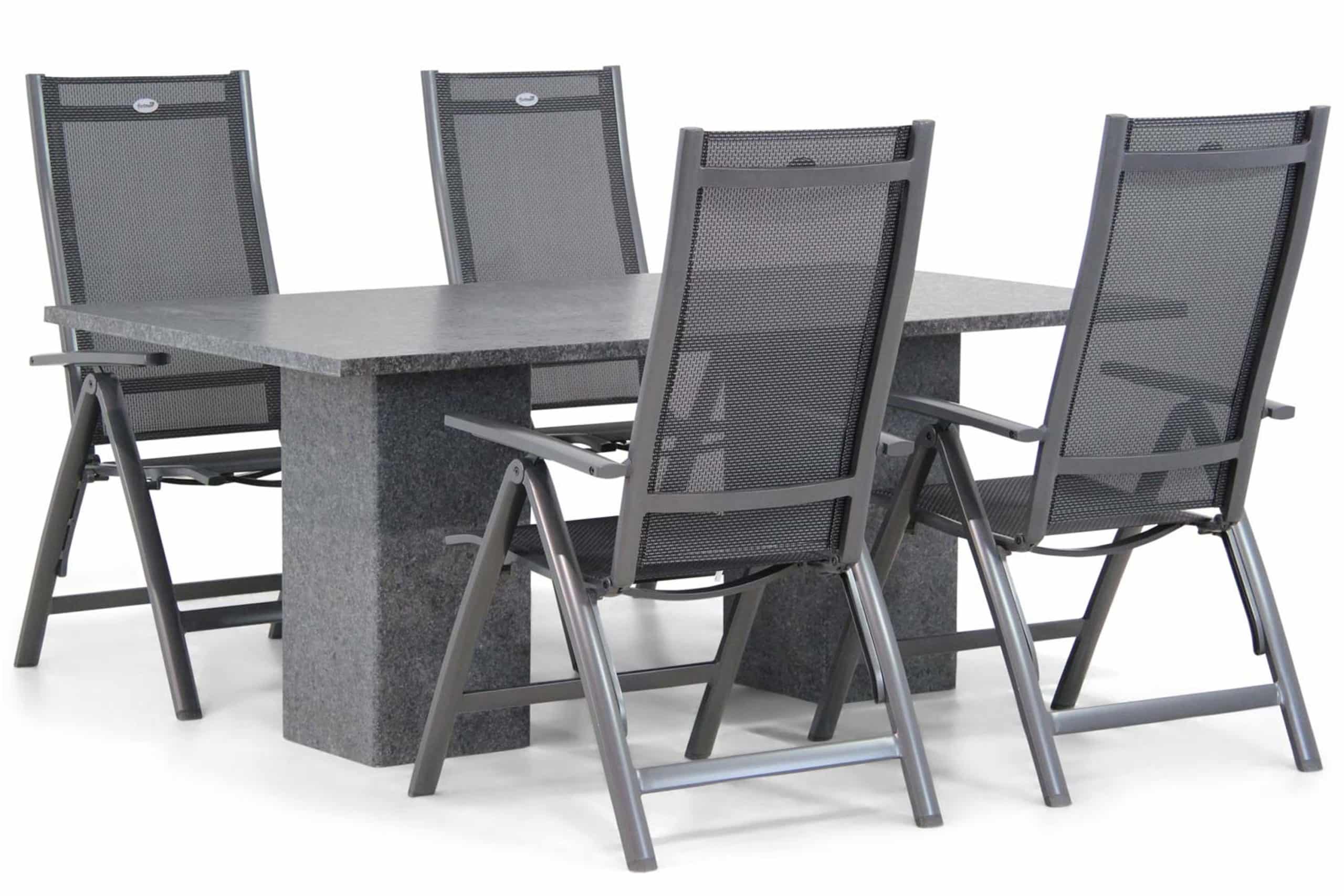 hartman royal club/graniet 180 cm dining tuinset 5 delig