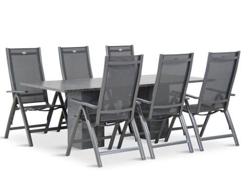 Hartman Royal Club/Graniet 220 cm dining tuinset 7-delig