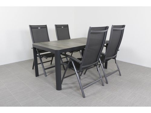 Hartman Salvatore/Queens 160x90 cm. verstelbare 4-persoons tuinset