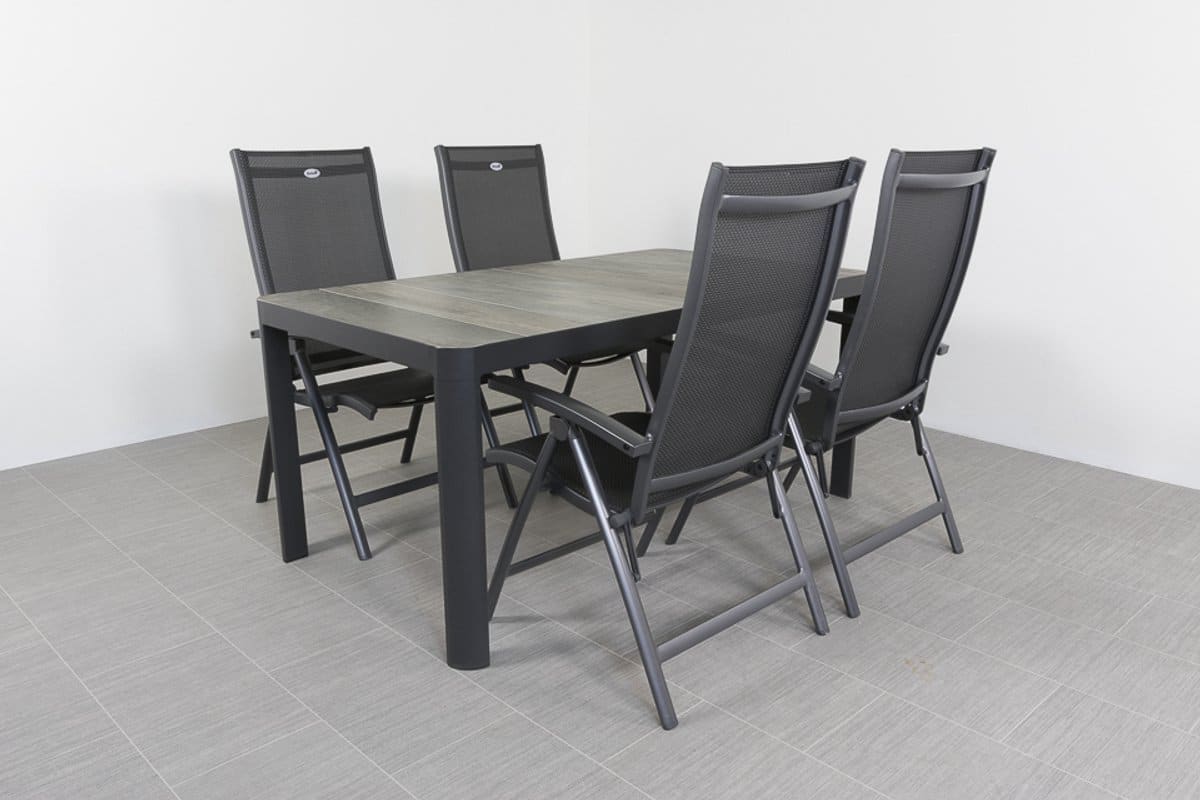 hartman salvatore/queens 160×90 cm. verstelbare 4 persoons tuinset