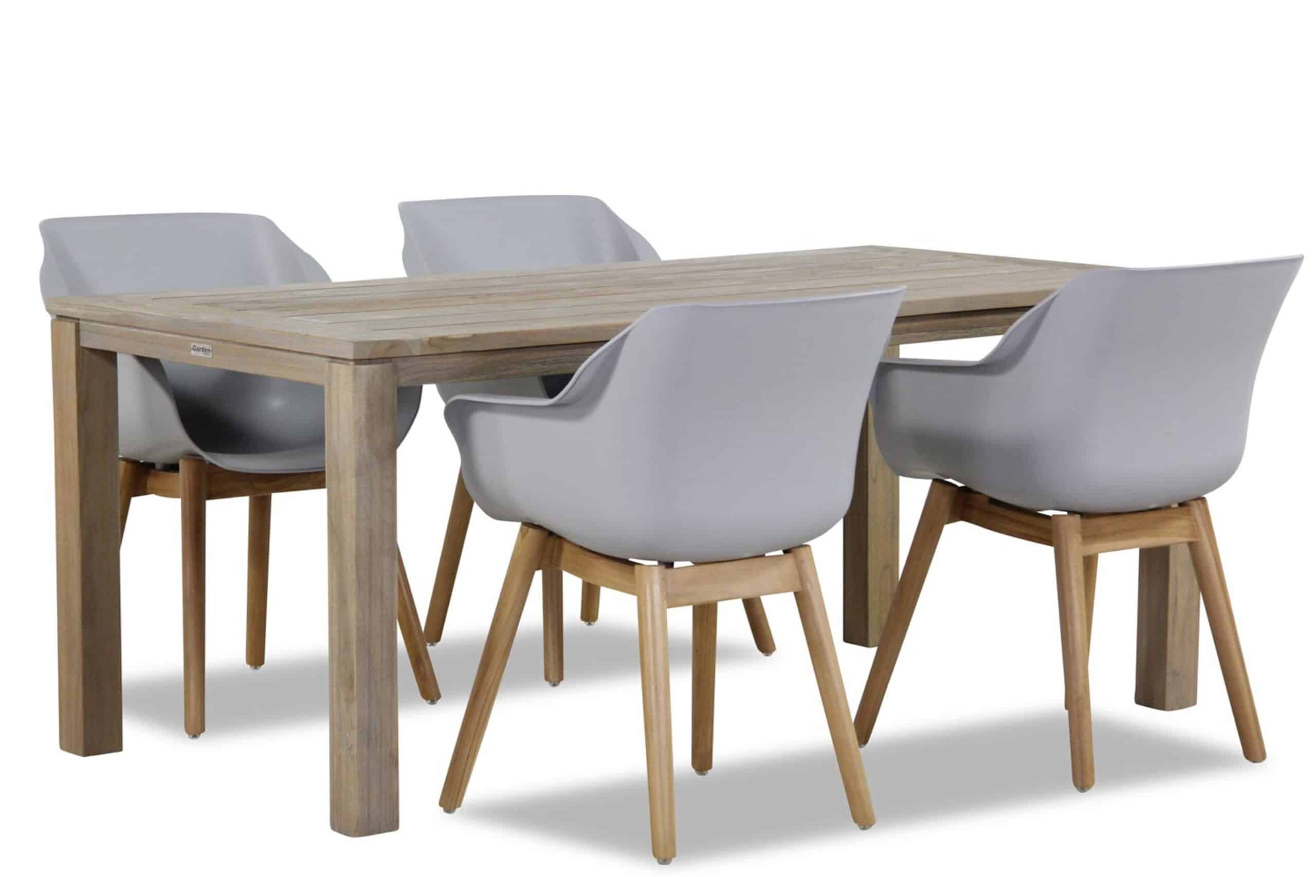 hartman sophie teak/bristol 180 cm dining tuinset 5 delig