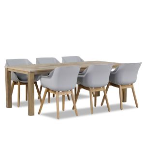 Hartman Sophie teak/Bristol 220 cm dining tuinset 7-delig