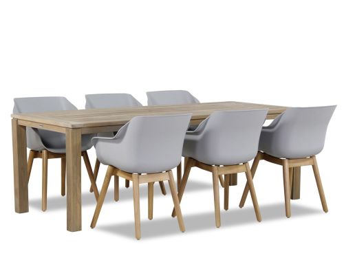 Hartman Sophie teak/Bristol 220 cm dining tuinset 7-delig