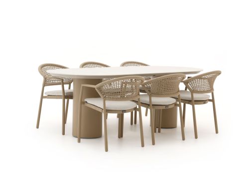 Hartman Taragona/Valencia 220cm dining tuinset 7-delig - Laagste prijsgarantie!