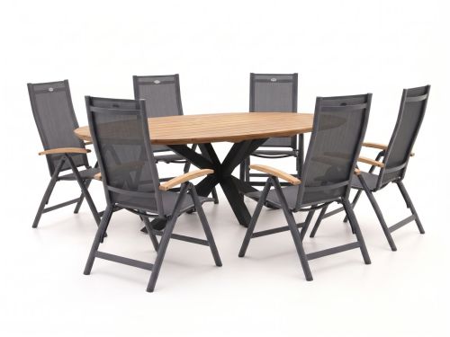 Hartman Troy/Stephanie 240cm dining tuinset 7-delig verstelbaar - Laagste prijsgarantie!