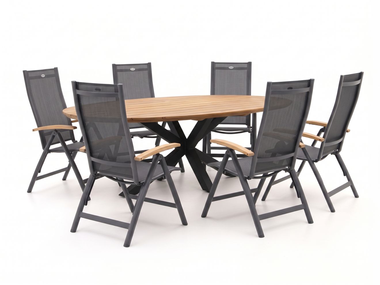 hartman troy/stephanie 240cm dining tuinset 7 delig verstelbaar laagste prijsgarantie!