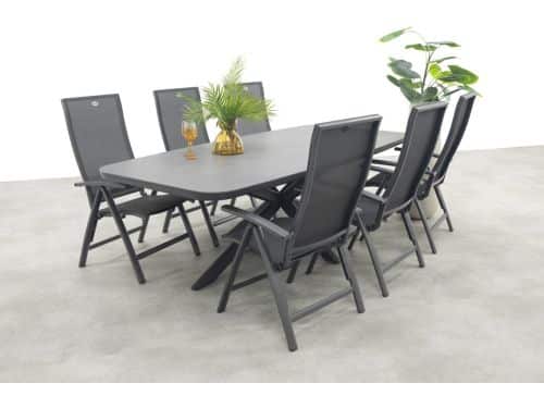 Hartman Valentino/Soreno Deens ovale verstelbare tuinset 240x110 cm.