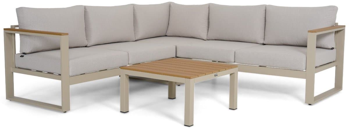 hoek loungeset 5 personen aluminium zand/beige domani furniture nordic