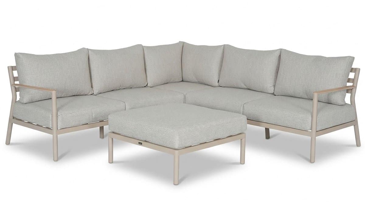 hoek loungeset aluminium zand/beige lifestyle garden furniture verano