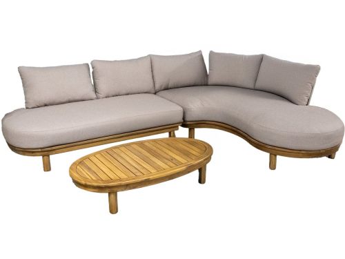 Hoek Loungeset Cancun | Acacia Teaklook & Sand