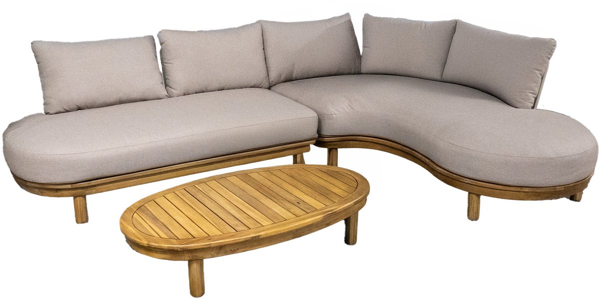 hoek loungeset cancun | acacia teaklook & sand