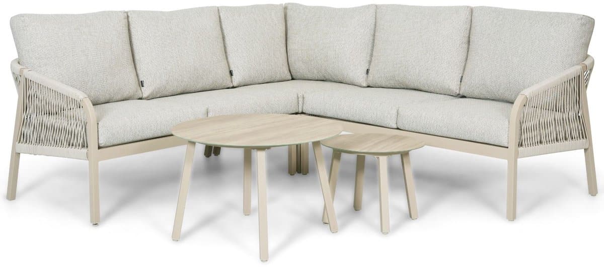 hoek loungeset rope zand/beige lifestyle garden furniture biagio