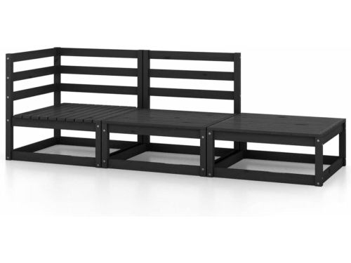 Homgoday Tuinloungeset, 3-delig, modulaire zitgroep, terrassofa, loungebank voor tuin