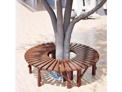 Houten Boombank - Ronde Bank - Tuin Ontspanning - Modulair