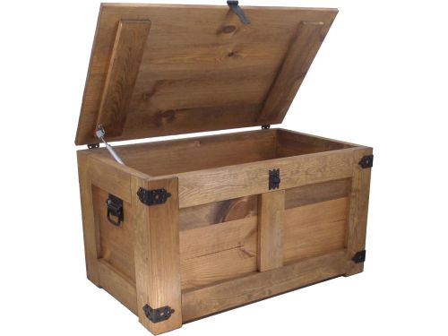 Houten box, schatkist en opbergdoos - 77x49x45 cm, handgemaakt met